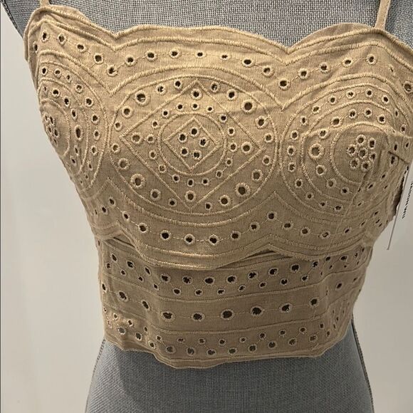 Jason Wu Tan Crop Embellished Camisole - Picture 2 of 10